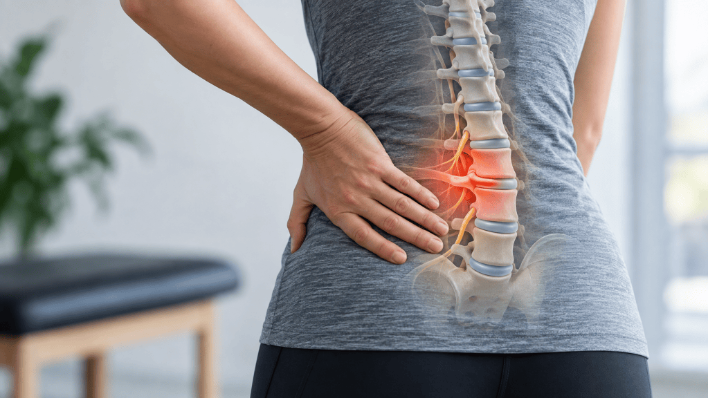 Lumbar Disc Pain Anatomy Illustration